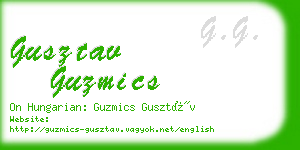 gusztav guzmics business card